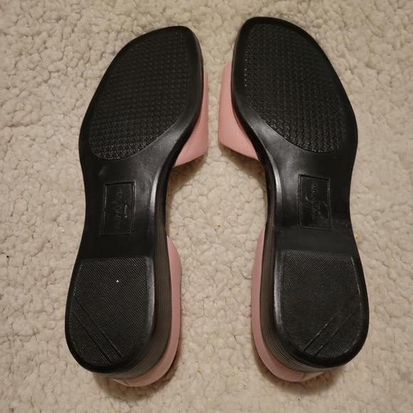 WOMENS LIFESTRIDE LOW OPEN TOE PLATFORM SANDAL HEELS PINK SIZE 9 - Picture 8 of 9